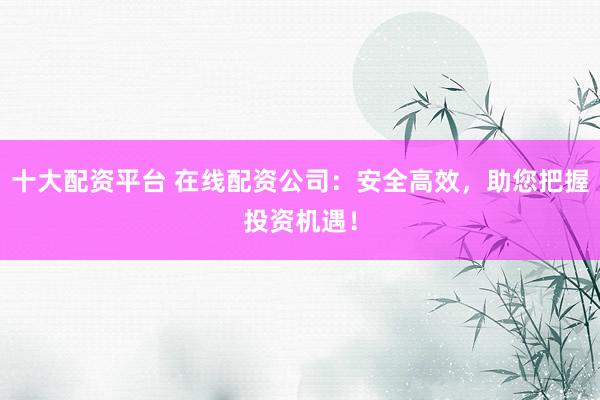 十大配资平台 在线配资公司：安全高效，助您把握投资机遇！