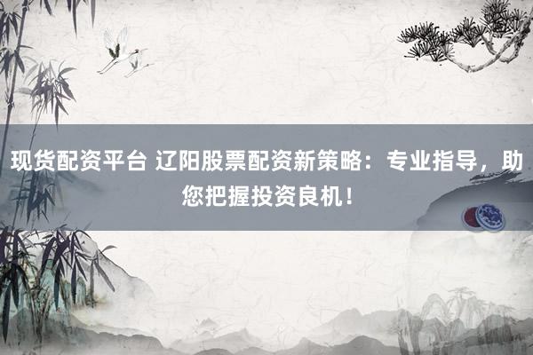 现货配资平台 辽阳股票配资新策略：专业指导，助您把握投资良机！