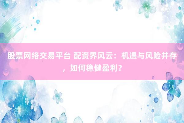 股票网络交易平台 配资界风云：机遇与风险并存，如何稳健盈利？
